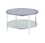 Frostine Round Glass End Table