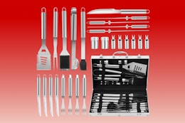 grill accessories on red KCL template