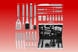 grill accessories on red KCL template