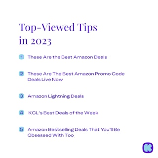 Graphic showing the top viewed tips of 2023 (listed below)