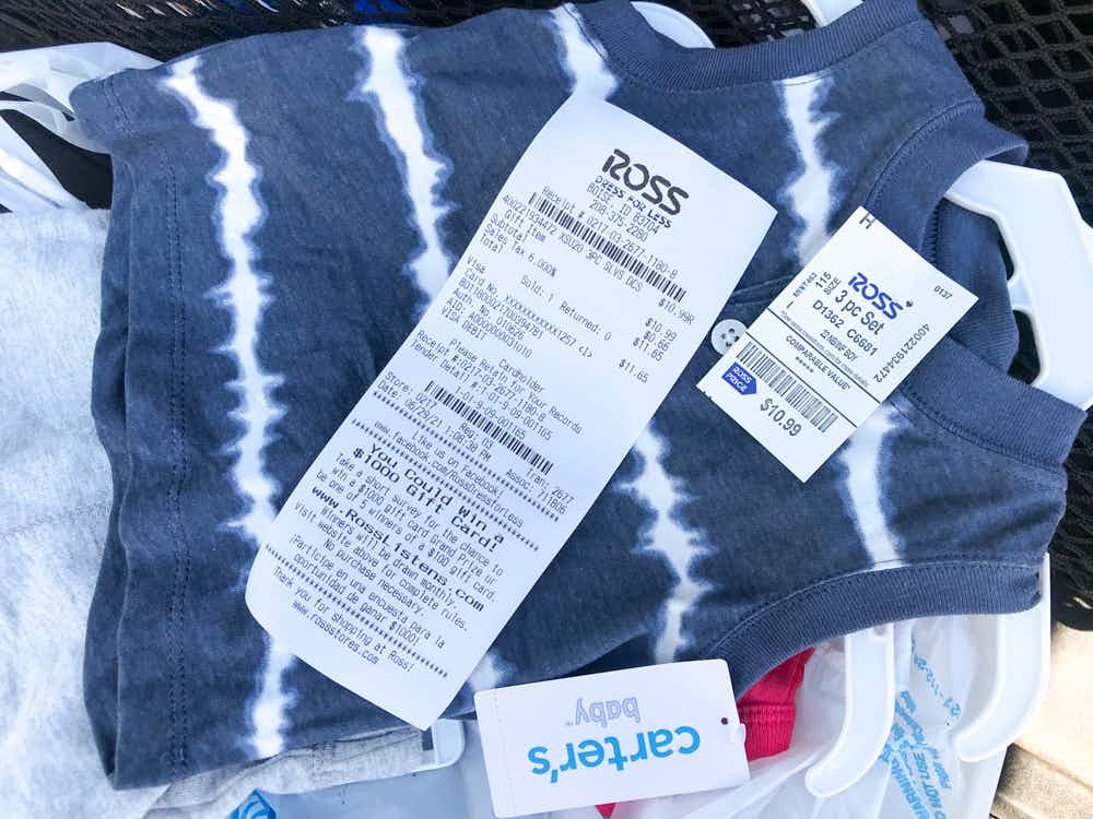 A tank top and a Ross receipt