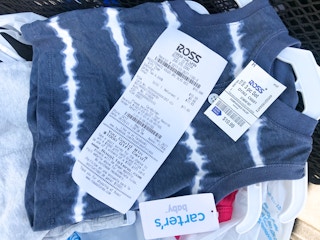 A tank top and a Ross receipt