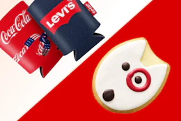 target event levis and coke coozie freebie