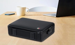 a document box on a wooden table