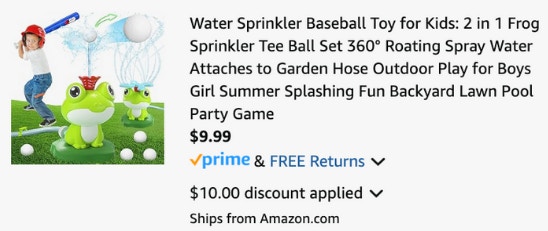 Cart sprinkler baseball