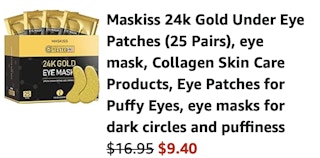24k Gold Under Eye Patches Amazon receipt