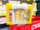 burt's bees tips and toes gift set on cvs shopping basket