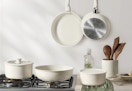 15-piece white carote cookware set