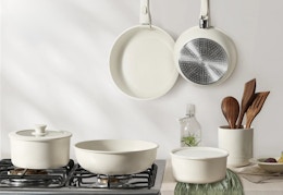 15-piece white carote cookware set