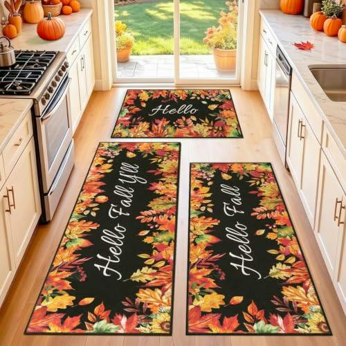 Pauwer 3-Piece Kitchen Rug Set