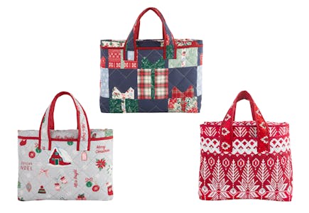 Holiday Lane Quilt Tote Set