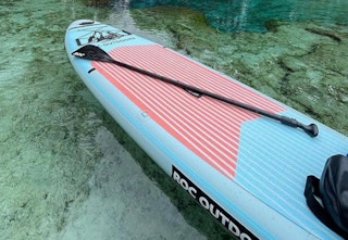 paddle board in the water