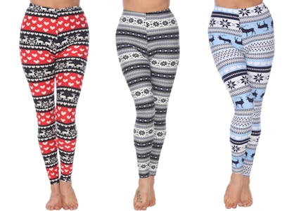 White Mark Women's Holiday Leggings