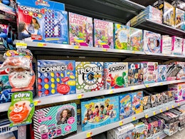 board game aisle at Walmart
