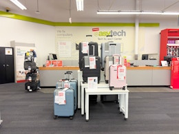 luggage display at staples