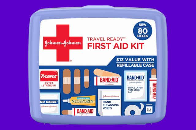 Johnson & Johnson 80-Piece First-Aid Kit, as Low as $4.90 on Amazon card image