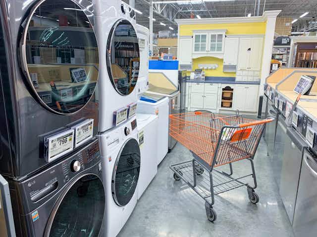 Save Over $350 on a Samsung Washer or Dryer — $498 Each at Home Depot card image