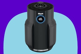  Shark Air Purifier for Home, NeverChange on a blue background.
