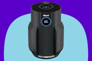 Shark Air Purifier for Home, NeverChange on a blue background.