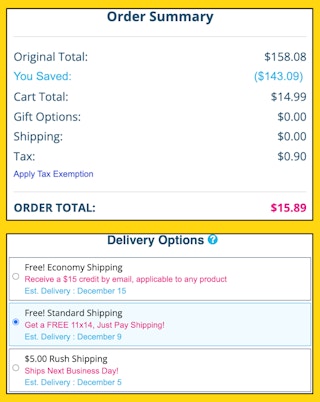 easy canvas prints checkout