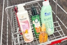 head and shoulders, pantene, herbal essences in a shopping cart