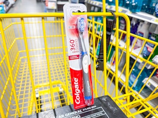 colgate toothbrush in shopping cart
