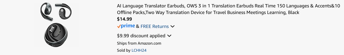 Amazon AI Language Translator Earbuds 2025 2