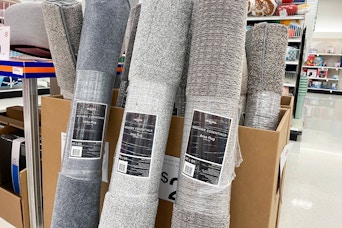 Target Mohawk Home area rugs in a Target store