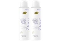 2 Dove Whole Body Dry Spray Deodorants
