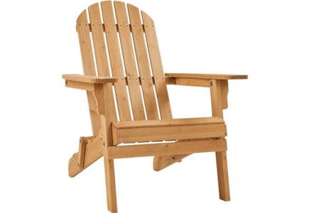 Folding Solid Wood Adirondack Chair