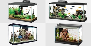 4 sizes of fish tanks