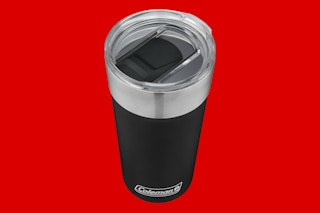 Up close of Coleman Stainless Steel Tumbler