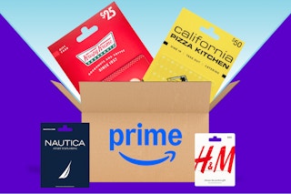 gift cards in an amazon box