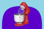 Beautiful Stand Mixer in the color red from Drew Barrymore's line at Walmart
