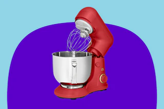 Beautiful Stand Mixer in the color red from Drew Barrymore's line at Walmart