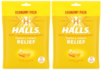 2 HALLS Cough Drop Bags