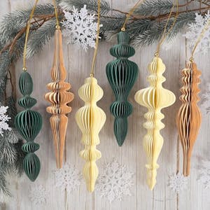 Neutral Finial Christmas Ornaments