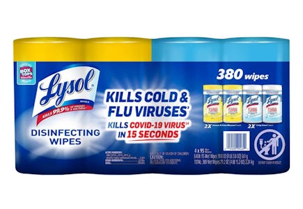 Lysol Disinfecting Wipes 4-Pack