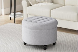This Storage Ottoman Is Just $37.49 on Amazon (Reg. $75)  card image