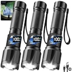 Rechargeable Flashlight 3-Pack