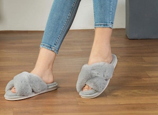 amazon parlovable cross band plush slipper 1628862533 1628862533