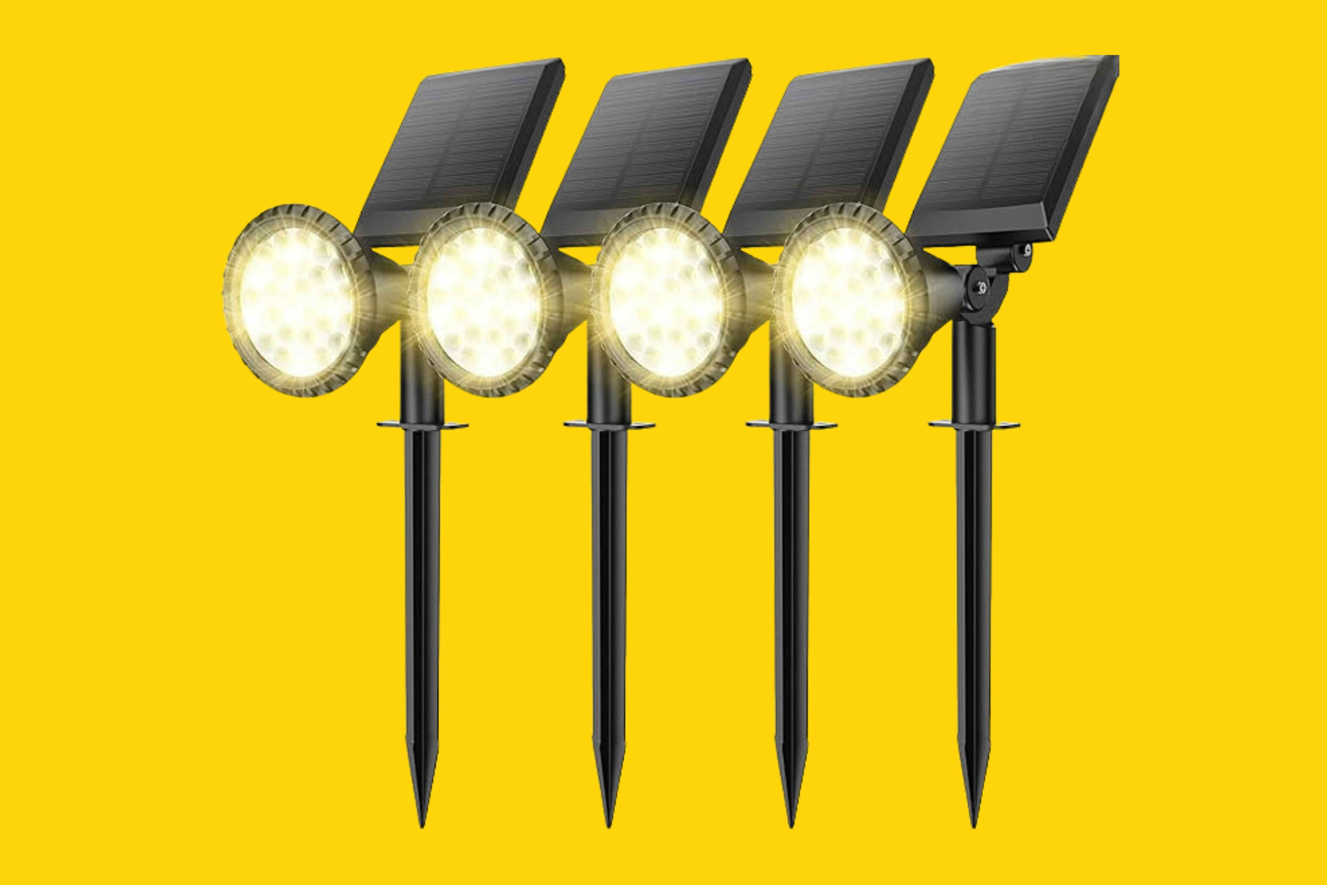 Solar Spotlight 4-Pack, Only $25 With Amazon Coupons