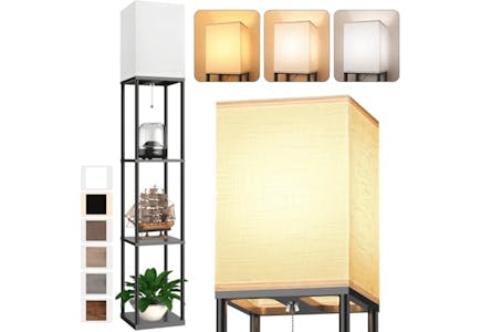 Floor Lamp With Shelves