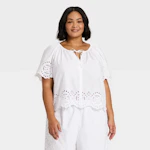 A New Day Women's Eyelet Blouse