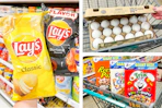 chips eggs cereal collage