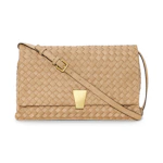 Woven Flap Crossbody Bag