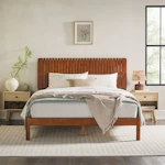 Transitional Solid Wood Queen Bed