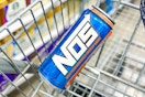 nos energy drink in shopping cart
