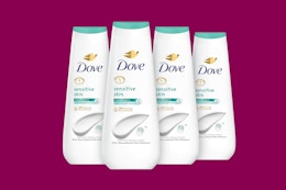 Dove Sensitive Body Wash 4-Pack, as Low as $22.38 on Amazon card image