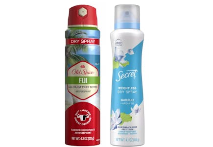 1 Secret + 1 Old Spice Deodorant
